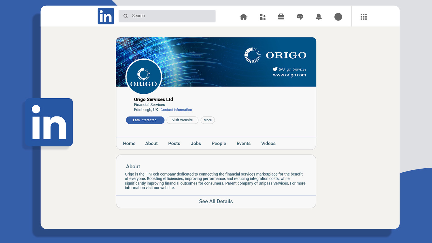 Origo Linkedin Profile